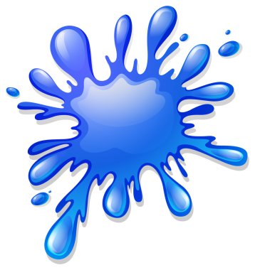 Mavi renk splash beyaz