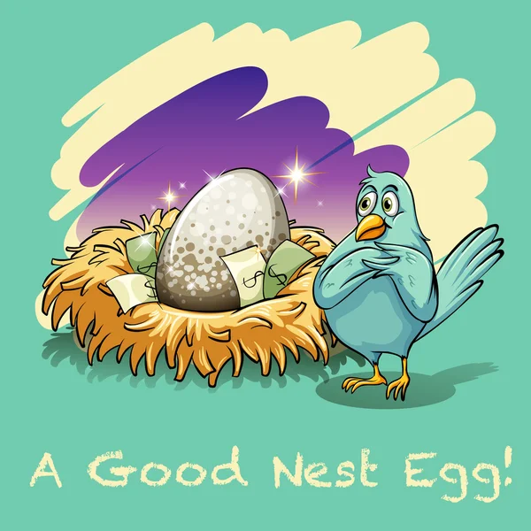 Яйце в гнізді — стоковий вектор