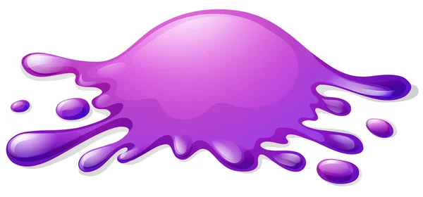 Salpicadura de color púrpura sobre blanco — Vector de stock