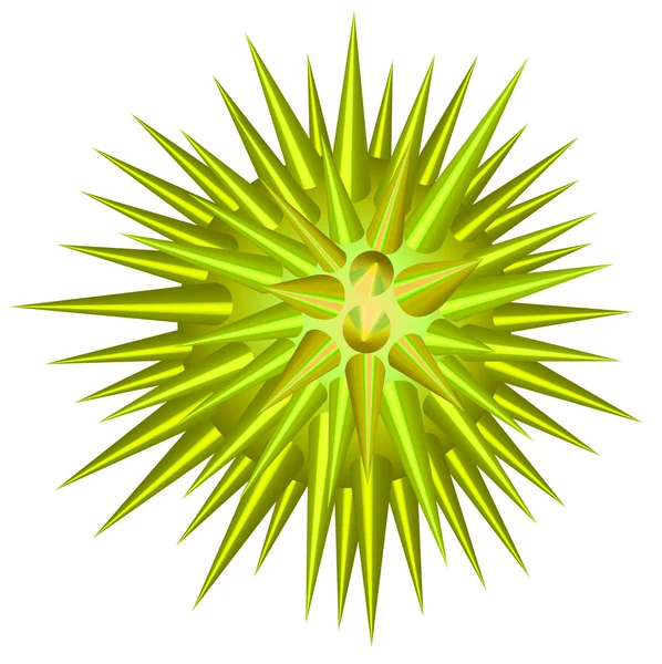 Зеленый шар с шипами — стоковый вектор