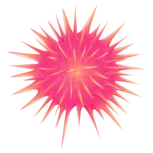 白底粉红棘手球 — 图库矢量图片