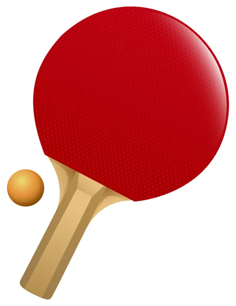 Table tennis bat and ball — Stock Vector