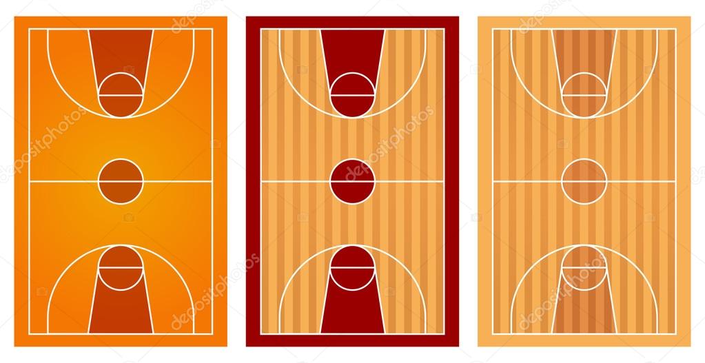 Basketball courts with different floor design Stock Vector Image by