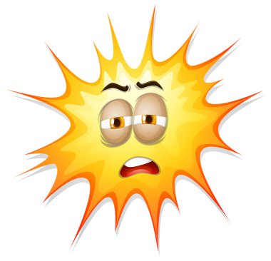 Sarı patlama ile yüz