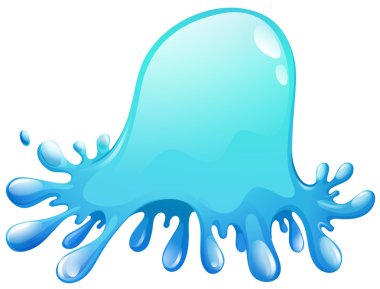 Beyaz renk mavi splash