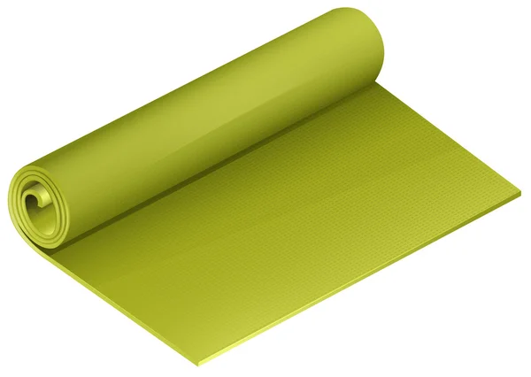 绿色瑜伽床垫卷 — 图库矢量图片