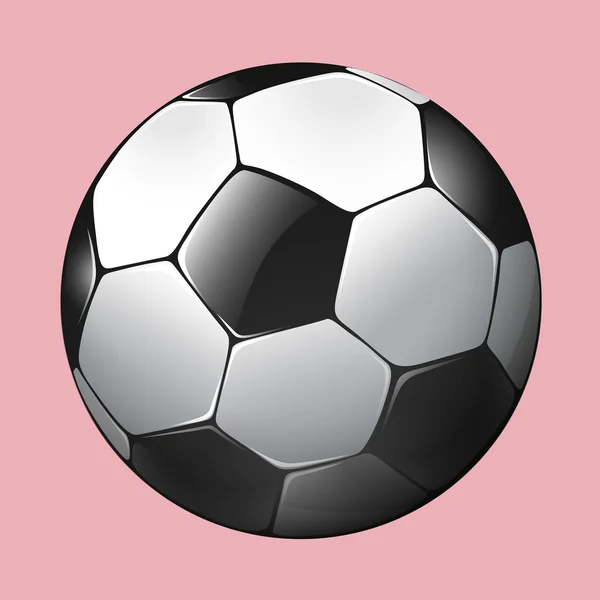 Ballon de football sur rose — Image vectorielle