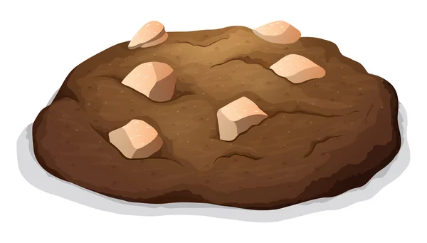 坚果的巧克力饼干 — 图库矢量图片