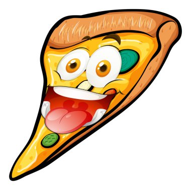 Komik surat ile dilim pizza