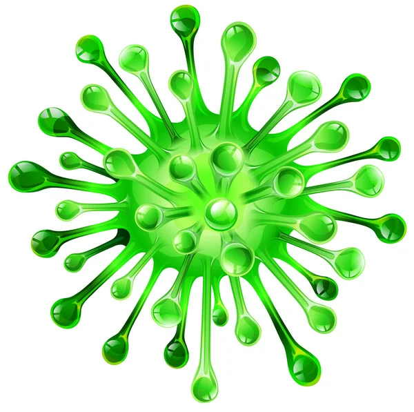 Grüne Farbe Ball mit Spikes — Stockvektor
