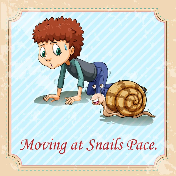 Moving at snails pace — Stock Vector