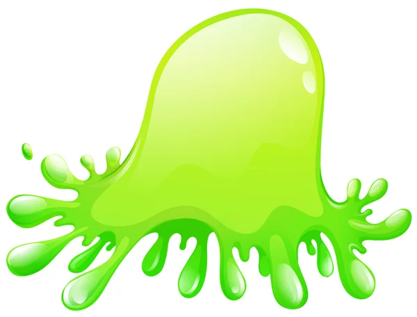 Green splash on white background — Stock Vector