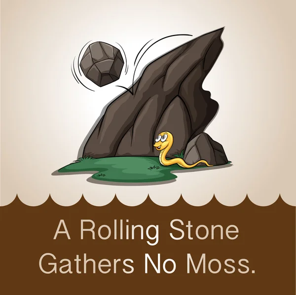 Stone rolling down mountain — Stock Illustration Stone rolling down mountain Royalty Free Stock Vectors