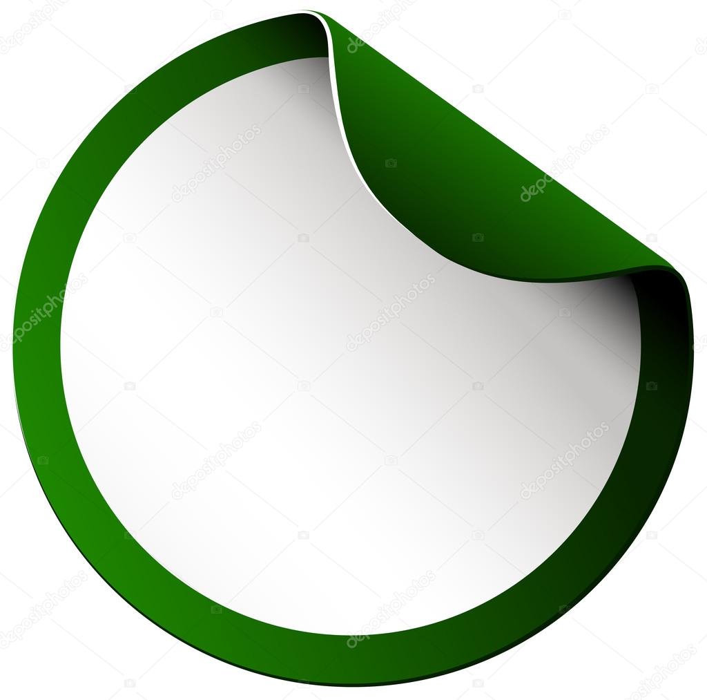 Green circle border sticker