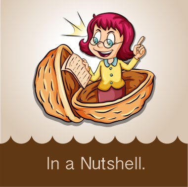 Saying in a nutshell clipart