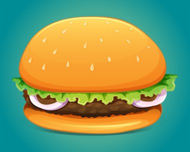 Hamburger eti ve sebze ile