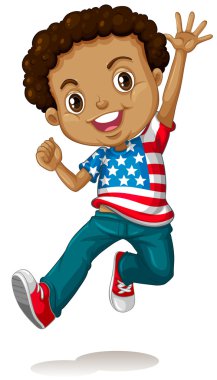 Afro-Amerikan çocuk atlama