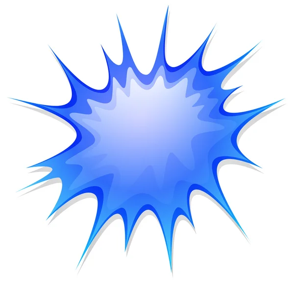 Salpicadura azul sobre blanco — Vector de stock