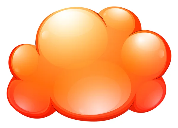 Oranje cloud op wit — Stockvector