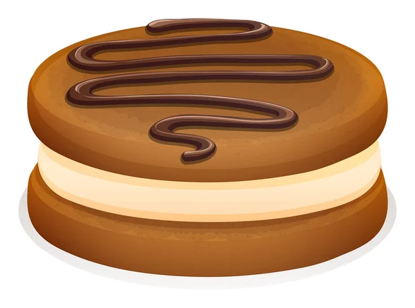 Biscuit sandwich à la crème — Image vectorielle