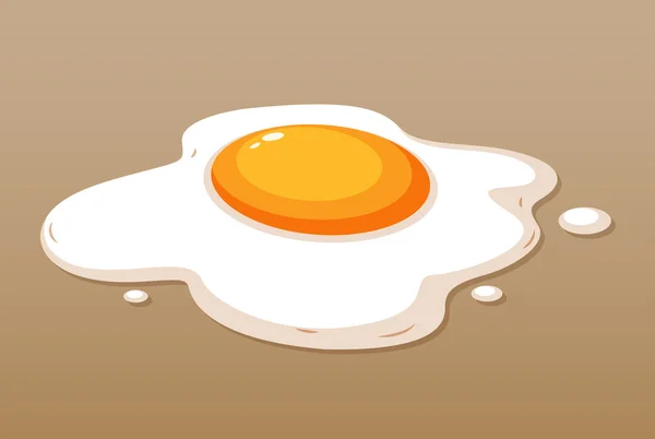 Vaječný žloutek na hnědé — Stockový vektor