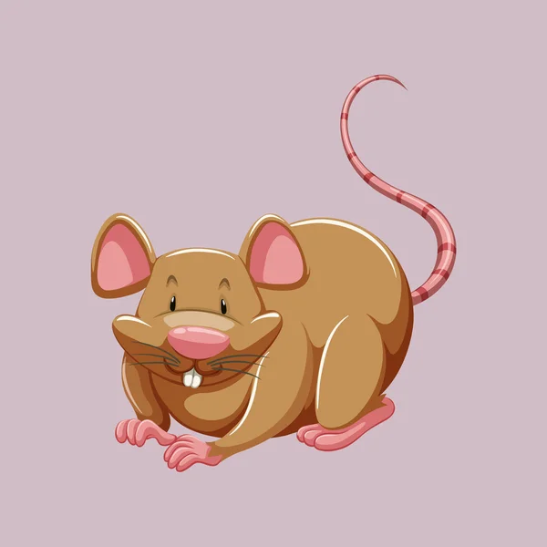 Ratoncito sentado solo — Vector de stock