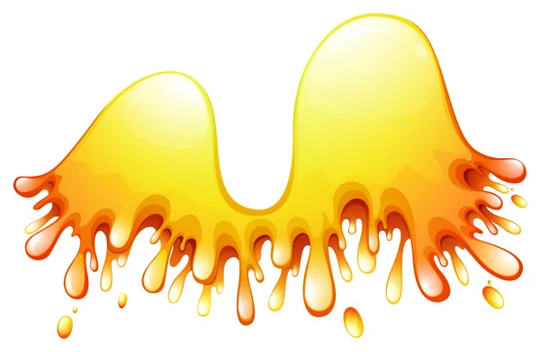 Salpicadura amarilla sobre blanco — Archivo Imágenes Vectoriales
