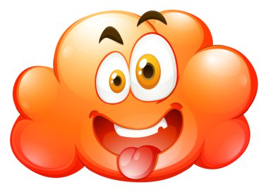 Turuncu yüz ile bulut