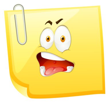 Yüz şok edici ile sarı kağıt