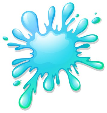 Beyaz mavi splash
