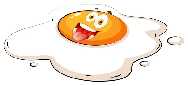 幸せそうな顔で卵の黄身 — ストックベクタ
