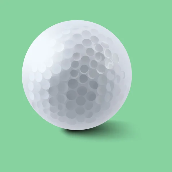 Bola de golfe em fundo verde — Vetor de Stock