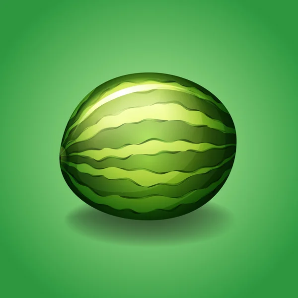 绿色背景的新鲜西瓜 — 图库矢量图片