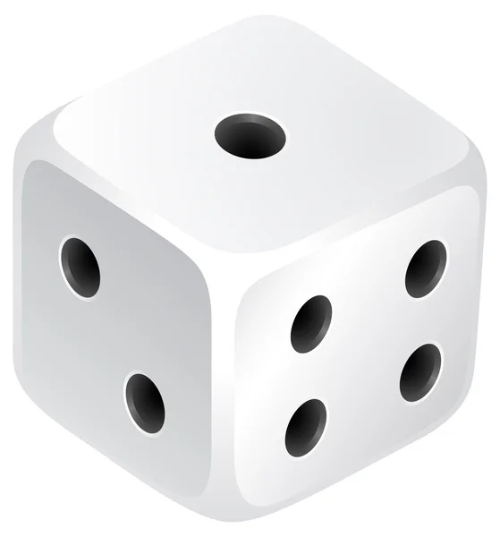 Dice with black dots — Stock Vector