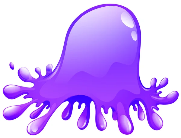 Salpicadura púrpura sobre blanco — Vector de stock