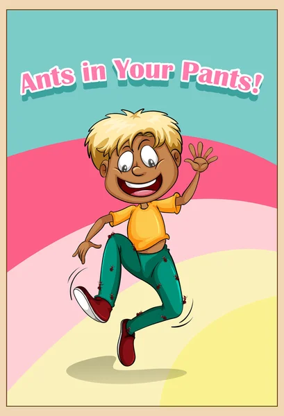 蚂蚁在你的裤子 — 图库矢量图片