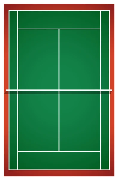 Pista de tenis desde la vista superior — Vector de stock