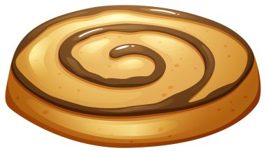 Round cookies with chocolate topping