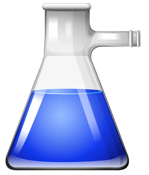 Azul líquido en frasco de vidrio — Archivo Imágenes Vectoriales