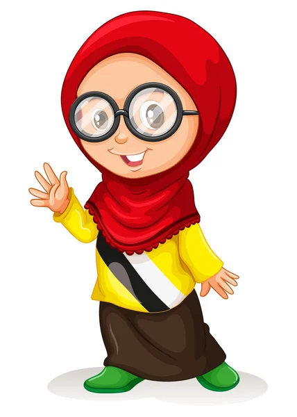 Girl in muslim attire — Stock Vector