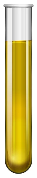 Yellow substance in test tube — Wektor stockowy