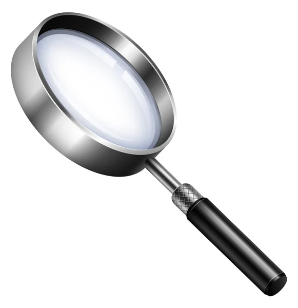 Magnifying glass on white — Stock Vector