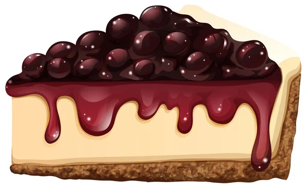 Cheesecake su sfondo bianco — Vettoriale Stock