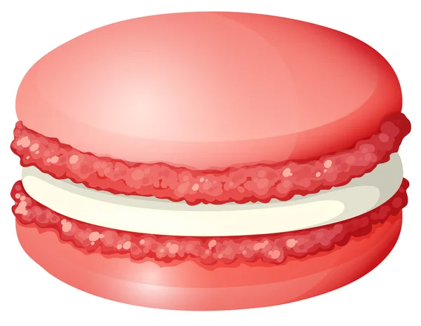 Macaron de couleur rouge seul — Image vectorielle