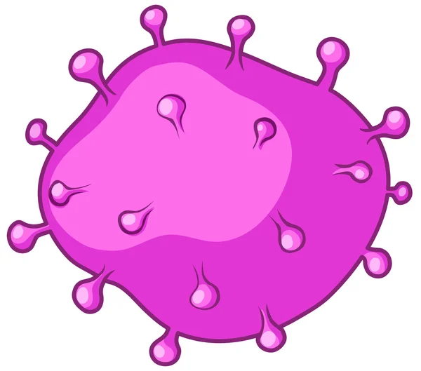 Purpurové bakterie na bílém pozadí — Stockový vektor