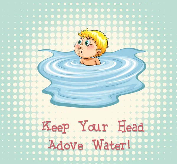 Gardez la tête hors de l'eau — Image vectorielle