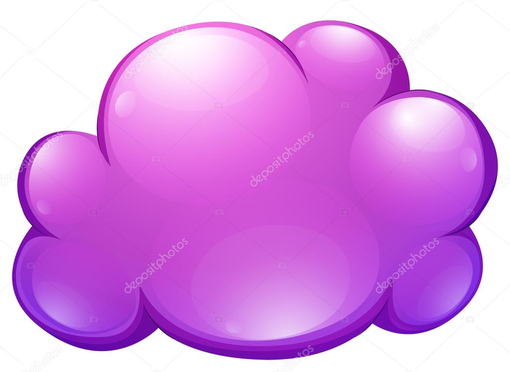 Purple cloud on white