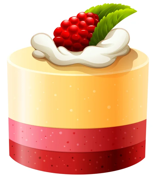 Cake with rasberry and cream — Stockvector