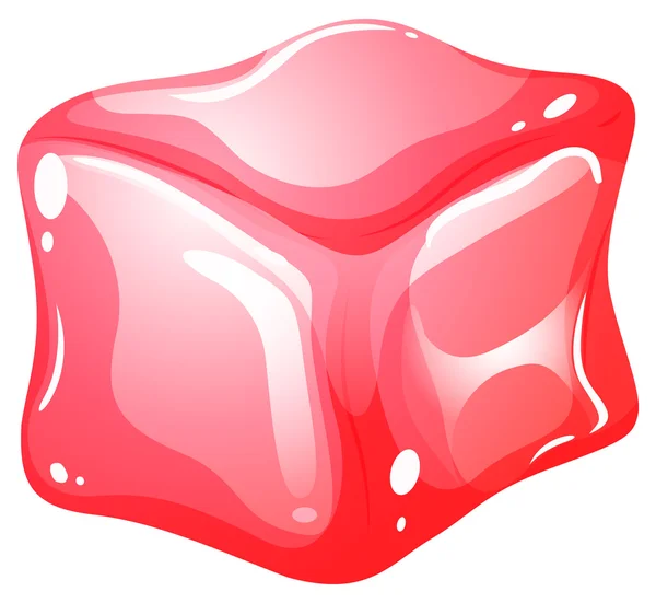 Cube rouge sur blanc — Image vectorielle