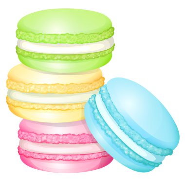 Renkli macaron yığını